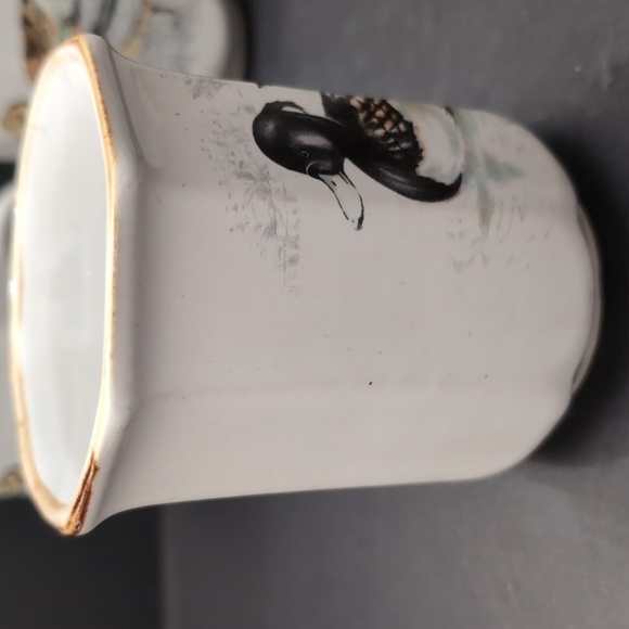 VGT, Stoneware Northkraft Korea Set Of 6 Coffee Cups with Swimming Ducks. - Picture 3 of 14